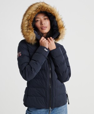 Superdry Arctic Puffer Női Kabát Sötétkék | LBAQN9843